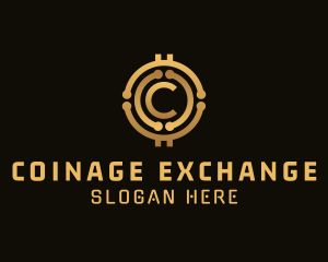 Coinage - Gold Cryptocurrency Letter C logo design