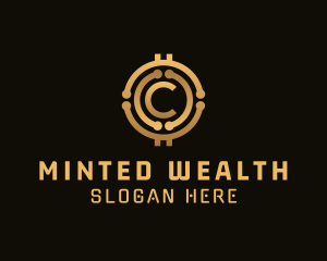 Coinage - Gold Cryptocurrency Letter C logo design