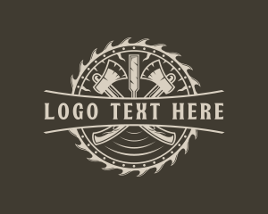 Craft - Axe Sawmill Carpentry logo design