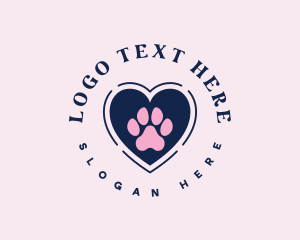 Dog - Paw Heart Care logo design