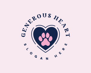 Paw Heart Care logo design