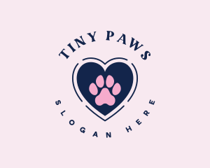 Paw Heart Care logo design