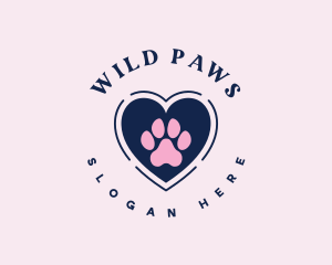 Paw Heart Care logo design