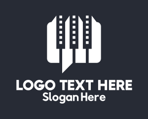 Piano Chat Messaging Logo