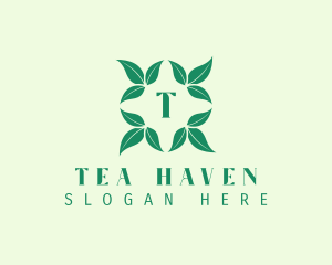 Herbal Tea - Green Organic Leaves Letter logo design