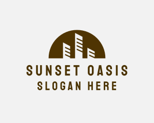 Real Estate Sunset logo design