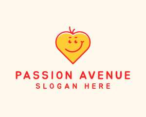 Passion - Happy Heart Emoji logo design