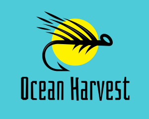 Tropical Fishing Hook logo design