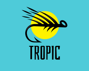 Tropical Fishing Hook logo design