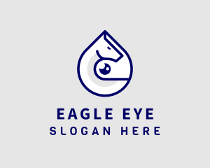 Droplet Horse Eye Veterinary logo design