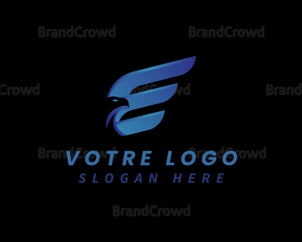 Logistic Eagle Wing Letter E Logo