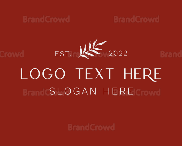 Luxury Leaf Wordmark Logo