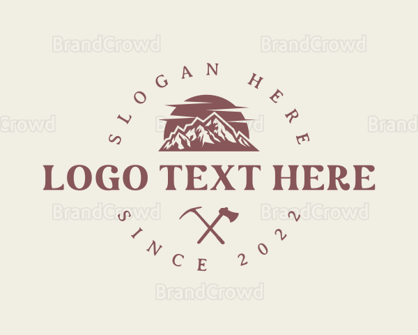 Mountain Hiking Summit Logo