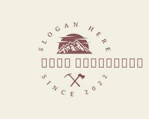 Camping - Mountain Hiking Summit logo design