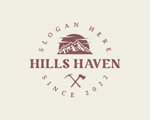 Mountain Hiking Summit logo design