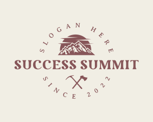 Mountain Hiking Summit logo design