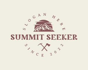 Mountain Hiking Summit logo design