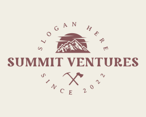 Mountain Hiking Summit logo design