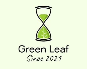 Nature Leaf Hourglass  logo design