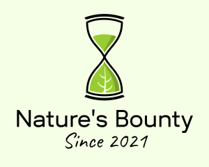 Nature Leaf Hourglass  logo design