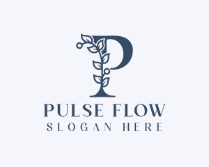 Feminine Floral Letter P logo design