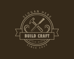 Carpentry Builder Tools logo design