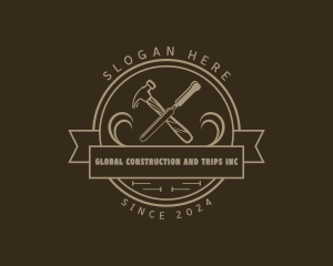 Repairman - Carpentry Builder Tools logo design