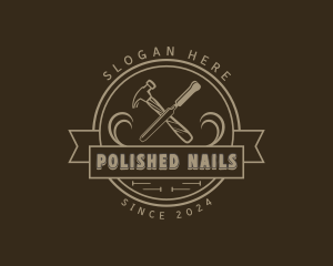 Nails - Carpentry Builder Tools logo design