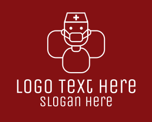 Worker - Healthcare Worker Man logo design