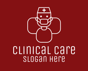 Healthcare Worker Man  logo design