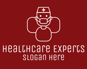 Healthcare Worker Man  logo design