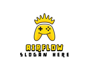 Smiling Controller Crown logo design