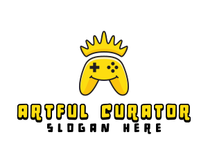 Smiling Controller Crown logo design