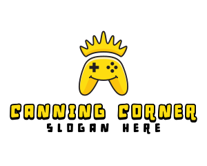 Smiling Controller Crown logo design