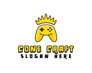 Smiling Controller Crown logo design