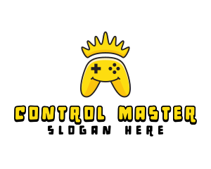 Controller - Smiling Controller Crown logo design