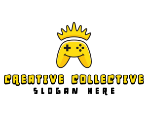 Smiling Controller Crown logo design