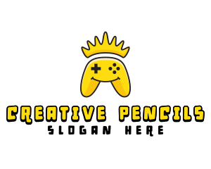 Smiling Controller Crown logo design