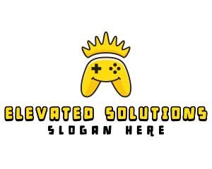 Smiling Controller Crown logo design