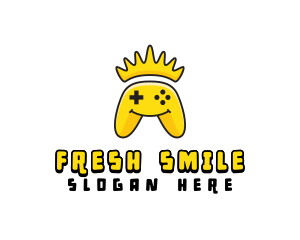 Smiling Controller Crown logo design