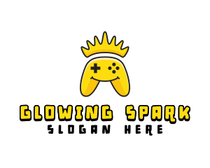 Smiling Controller Crown logo design