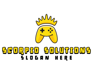 Smiling Controller Crown logo design