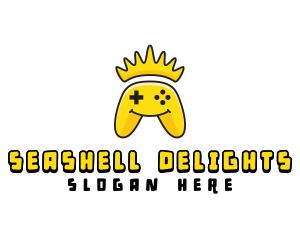 Smiling Controller Crown logo design