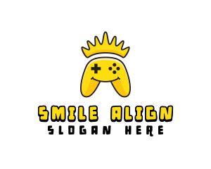 Smiling Controller Crown logo design