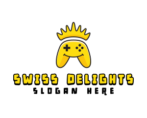 Smiling Controller Crown logo design