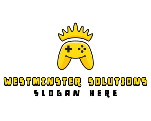 Smiling Controller Crown logo design