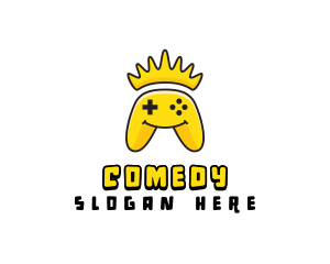 Smiling Controller Crown logo design