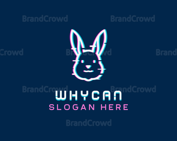 Tech Glitch Bunny Logo