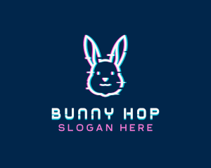 Bunny - Tech Glitch Bunny logo design