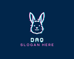 Arcade - Tech Glitch Bunny logo design